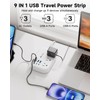 6 USB(3 USB C) Power Strip- Travel Power Strip with
