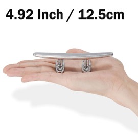 ZOMCHAIN Boat Cleat Open Base Boat Cleat, Dock Cleat All 316 Stainless Steel Boat Mooring Accessories, Free Installation Accessories Screws (5 inch-2PCS)