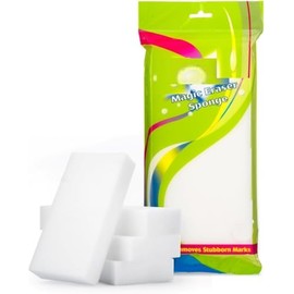 12 Pcs Magic Eraser Sponge for Kitchen Household Cleaning (12.5cm X 6.5cm X 3cm) | Removes Stains from Walls, Shoes, Sinks & More Without Chemicals