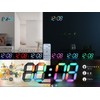 KOSUMOSU Multicolor Digital Clock, 7 Color LED Clock, Neon Clock,