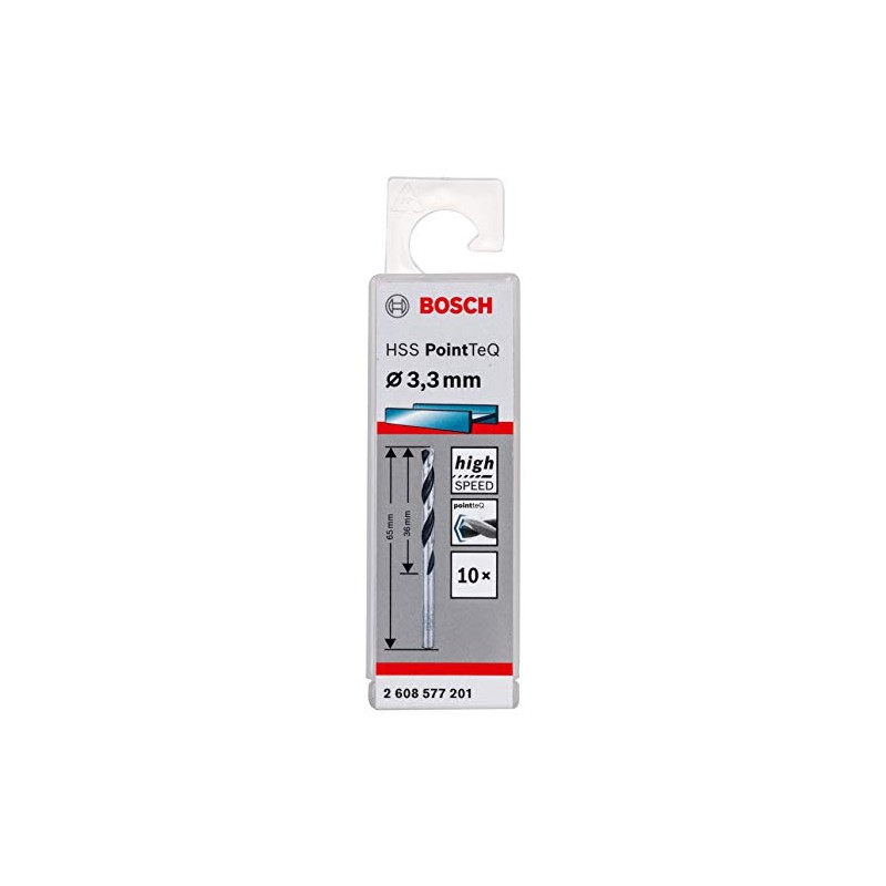 Bosch Professional 10-Piece PointTeQ HSS Twist Drill Bit (for Metal,