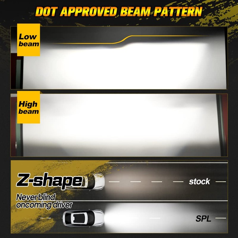 SPL DOT Approved 105W Brightest 5x7 7x6 Projector Led Headlights