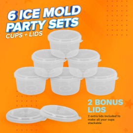 koaii 6 Pack Hawaiian Shave Ice Mold Party Set with Lids. Up Your Game For Snow Cone Treats with Our BPA-Free Cups. Two Bonus Lids for Easy Stackable Freezing. Compatible with S900A, S777 & Others
