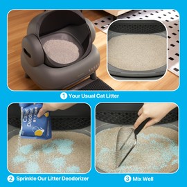 Cat Litter Deodorizing Granules, Cat Litter Box Odor Eliminator, Cat Litter Odor Control for Home
