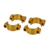 Set: CNC Klemmstücke für Schutzblech mit Schrauben, Gold eloxiert -