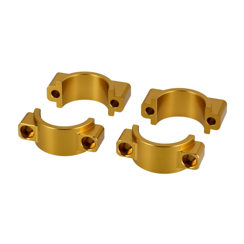 Set: CNC Klemmstücke für Schutzblech mit Schrauben, Gold eloxiert -