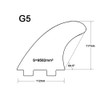 Green Black FCS G5 Surf Fins Surfboard Fiberglass Comb Tri