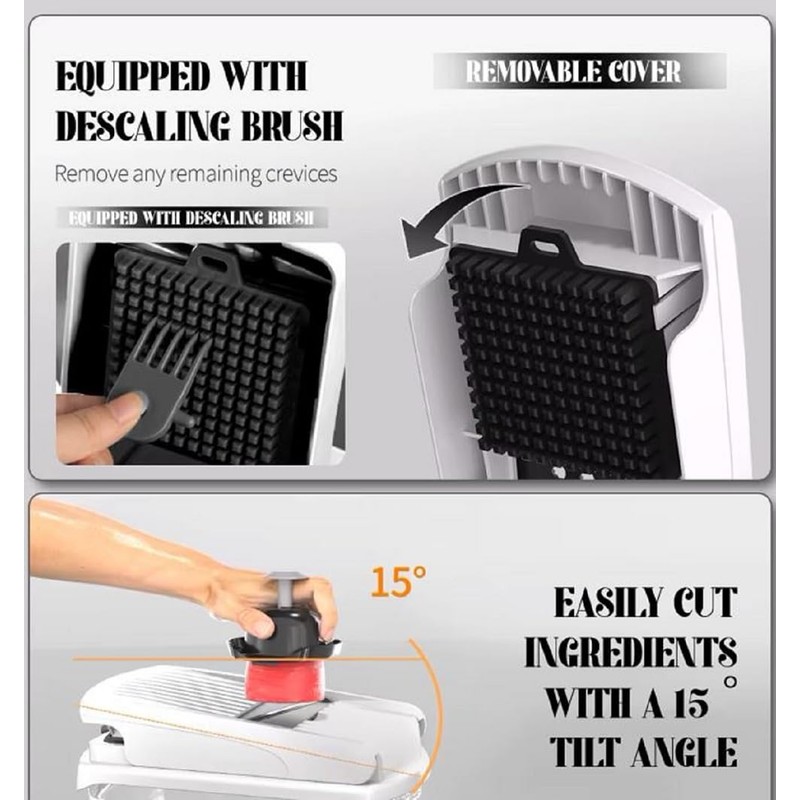 Multifunctional Vegetable Slicer - Kitchen Mandolin - 15-in-1 Vegetable Slicer
