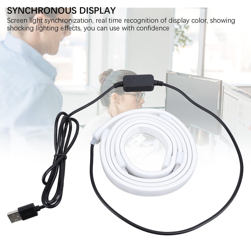 Bewinner RGB Monitor Backlight LED Strip with Screen Sync, USB