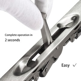 TOGU TOGU 2 Pack BGC 23" Solid Stainless Steel Lever Extension Flush Bolt For Metal Doors,Flush Mount Extension Bolt For Commercial Applications,Store,School,Office,Brushed Stainless Steel