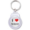 BadgeBeast.co.uk I Love My Golden Retriever - Round Plastic Key