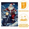 Garden Flag Nice Santa Rides Motorcycle Double Sided Garden Banner