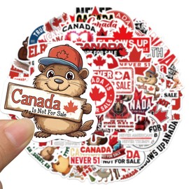 Canada is Not for Sales Stickers 55Pcs - Elbows Up Funny Political Proud Canadian Strong Free True Die-Cut Decal - Easy Stick & Removeable for Scarpbook Window Tumblers Water Bottles Teens