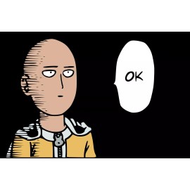 One Punch Man Saitama "OK" Poster (24x36) inches