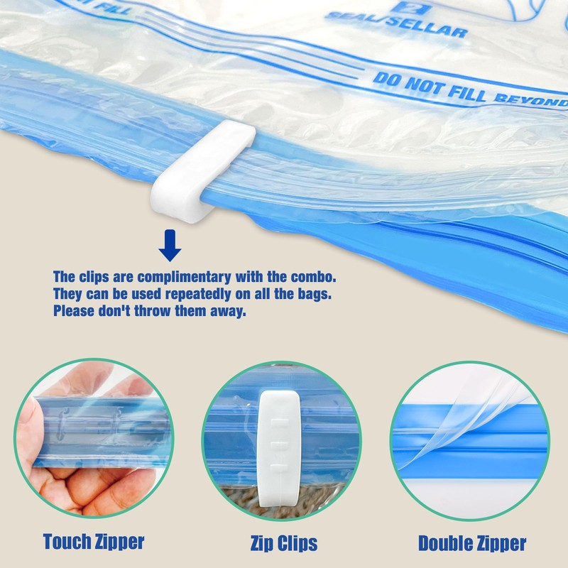 Travel Zipper Storage Bags, Travel Essentials Roll Up Compression Bags