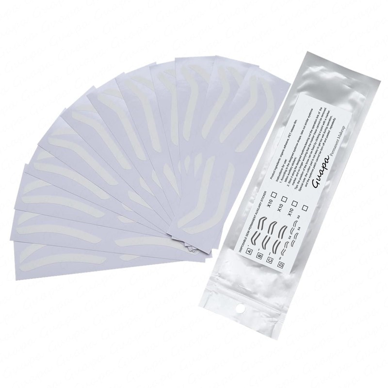 Guapa Disposable Eyebrow Design Stencil Airbrush Tint Stickers Easy Application