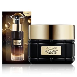 L'Oreal Paris Age Perfect Anti Aging Midnight Cream, Antioxidants & Vitamin E to Smooth Wrinkles & Firm Skin 1.7 oz + Serum Sample (Packaging May Vary)