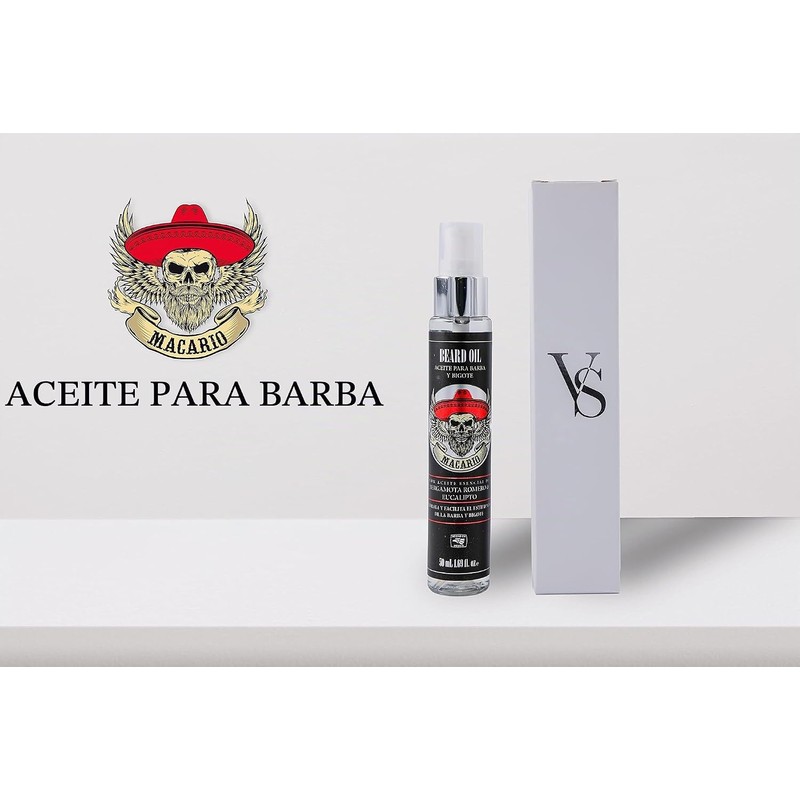 ACEITE PARA BARBA Y BIGOTE DE BERGAMOTA, EUCALIPTO Y ROMERO