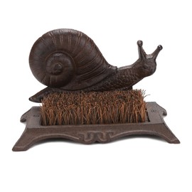 BRASSTAR Cast Iron Snail Shoe Boot Scraper Brush for Farmhouse Garden Door Shoe Clean & Decor TQGJPT466