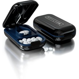 CFMOUR Small Pill Cutters - Pill Cutter Splitter for Small and Tiny Pills, Portable Pill Crusher for Large Pills Professional with Sharp Safe Blade, Cuts Vitamins Tablets (Black)