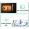 C CREST [10-Pack] Glass Food Storage Containers with Lids, Airtight,