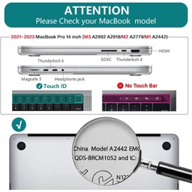 CISSOOK Gorgeous Floral Case for MacBook Pro 14 Inch 2023 2021 Release M3 A2992 A2918/ A2779 M2 /A2442 M1, Plastic Hard Shell Case with Keyboard Cover for MacBook Pro 14 2021-2023, Gorgeous Flowers