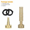 Unbranded Solid Brass Yard Nozzle Heavy Duty Adjustable Twist Water