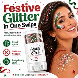 Pintura Facial con Bandera de Mexico, Glitter Stick Mexico Reutilizable para Cuerpo y Cabello con 3 Tatuajes de Banderas, Para Fiestas Patrias, Mundial, Eventos Deportivos (E)