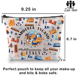 Sardinia Lovers Cosmetic Bag Sardinia Souvenirs Gift Sardinia Italy Travel Sardinia Island Sardinia Italy Trip Italy Travel Gift (Sardinia)