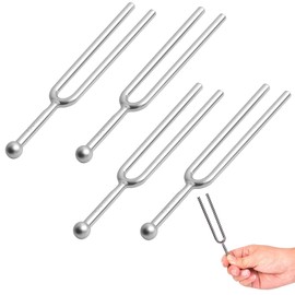 440Hz Tuning Fork, Standard Tuning Fork for Beginner Guitars Violinists, Stainless Steel Tone Tuning Fork for Musical Instruments, String Instruments Tone Tuning Fork for Violin Guitar (4 PCS)