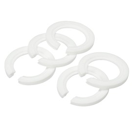 MECCANIXITY Lamp Shade Reducing Ring E27 to E14 Holder Adapter Ring Converter Reducer Fitting for Light Fixtures, White Pack of 5