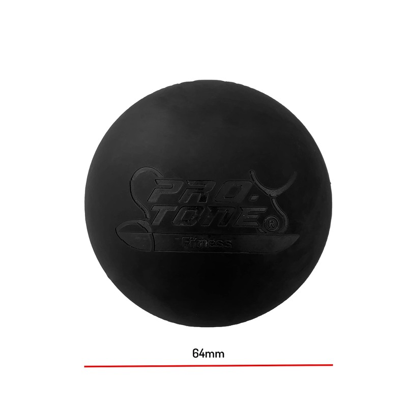 PROTONE Lacrosse Ball/Massage Ball for Trigger Point Massage/Rehab/Physiotherapy (Black)