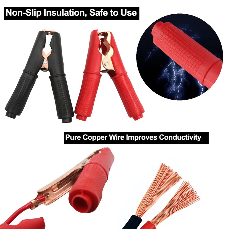 HuaLiSiJi Battery Alligator Clip to SAE Connector Extension Cable 14AWG