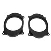 2pcs 6.5inch Black Door Speaker Adapter Spacer Rings with 2