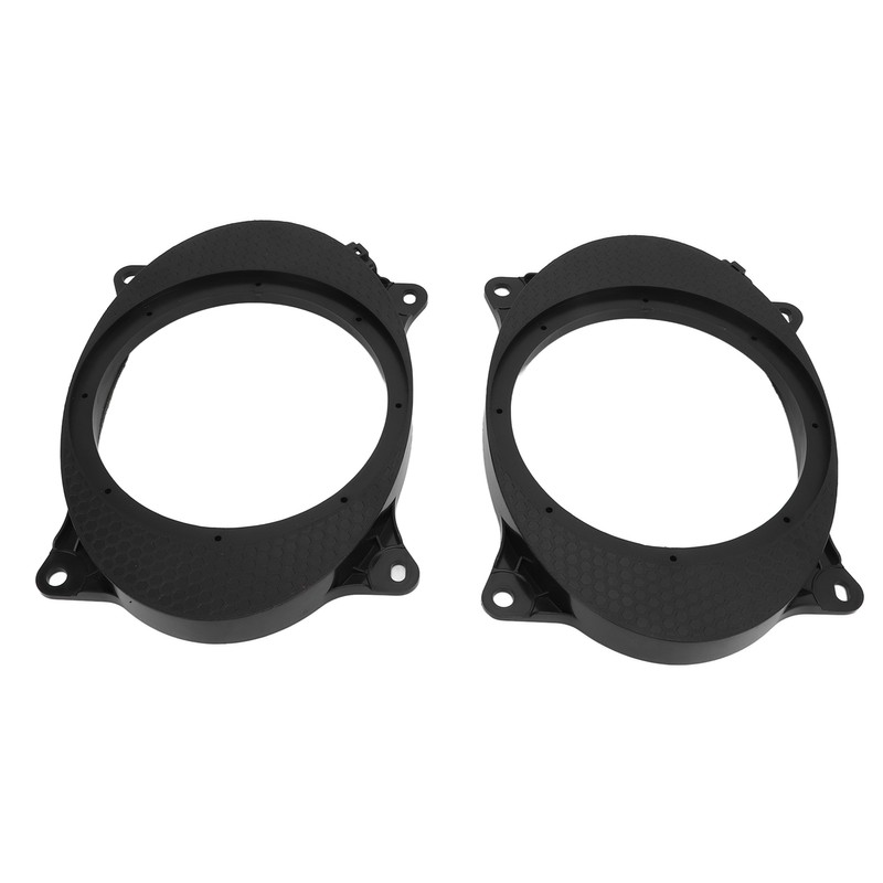 2pcs 6.5inch Black Door Speaker Adapter Spacer Rings with 2