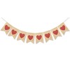 Uniwish Red Heart Banner Garland for Wedding Valentine’s Day Decorations,