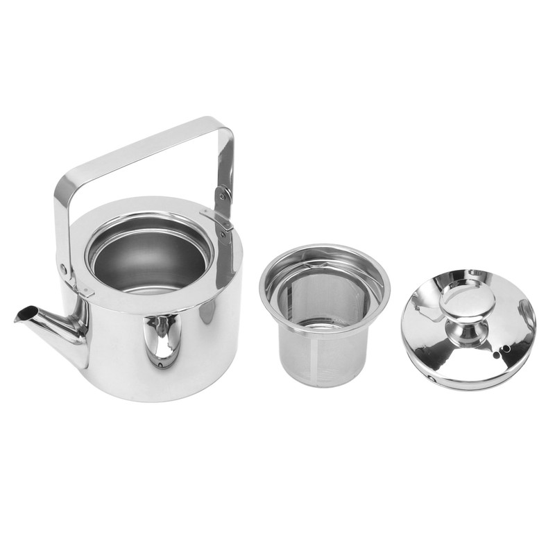Stainless Steel Tea Kettle with Strainer Thickened Metal Whistling Teapot