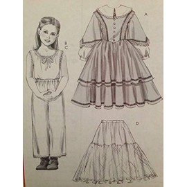 OOP McCalls Costume Pattern M5131. Girls Szs 3,4,5,6 Historical Costume: Dress, Camisole, Pantaloons, Petticoat