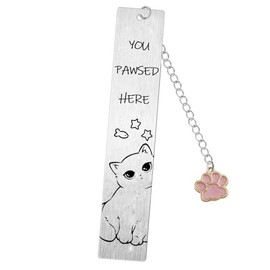 Cat Bookmark Book Marks for Reading Women Cat Themed Gifts for Cat Lovers Book Lovers Gifts Cat Paw Gifts Christmas Stocking Stuffers Birthday Gifts for Cat Mom Dad Cat Owner Gifts Bookworm Gifts