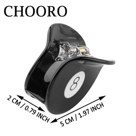 CHOORO Magic 8 Ball Hair Claw Hair Clip Black Eight Billiards Hair Clips Gift For Her (8 Ball hair clip)