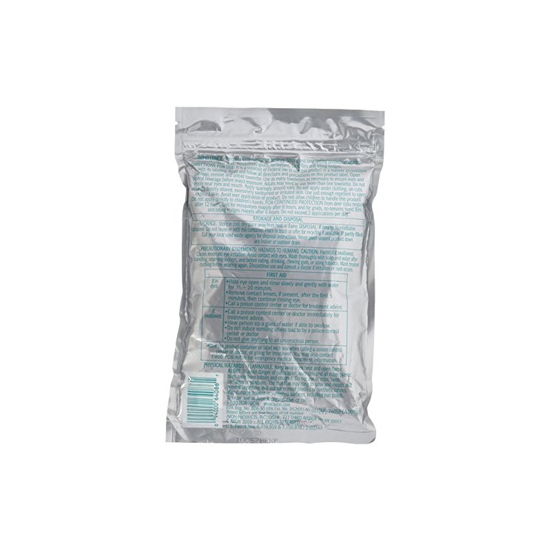 Avon Skin So Soft Bug Guard Plus Picaridin Towelettes -