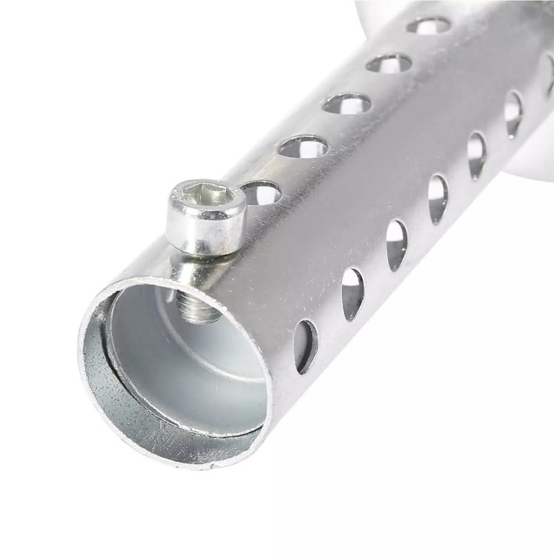 Pyladea 2 Pcs 60mm Silver Motorcycle Exhaust Silencer Motorbike Muffler