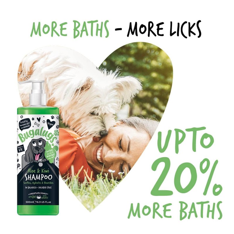 Bugalugs Aloe & Kiwi Dog Shampoo - Long Lasting Freshness