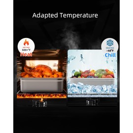 GarveeTech Full Size Steam Table Pans with Lid, 6-Pack 4 Inch Deep Restaurant Steam Table Pans Commercial, Anti-Jamming Hotel Pan Stainless Steel