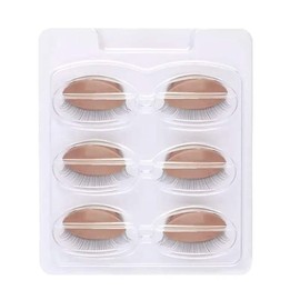6 pairs of replaceable eyelids - Color: Light