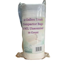 Eleganceinlife 18 Gallon Trash Compactor Bags 2 MIL Unscented 25 Count