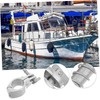 KICHOUSE 2pcs Stainless Steel Boat Canopy Slide Clamp Hinged Jaw