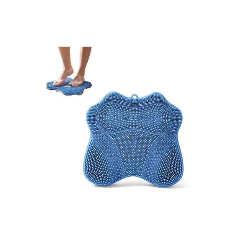 Shower Foot Scrubber Mat, Compact Lightweight Accessory for Travel and