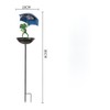 YZYOE Solar Powered Frog Holding an Umbrella Feeding Light, Garden