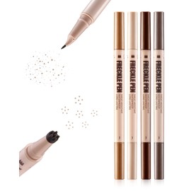 SUMEITANG Medium Brown Dual Ended Freckle Pen, Natural faux Freckle Stamp Pen, Multi-Size Freckles Pattern & Soft Precise Tip, Waterproof Long Lasting Sunkissed Freckle Makeup for All Skin Tones
